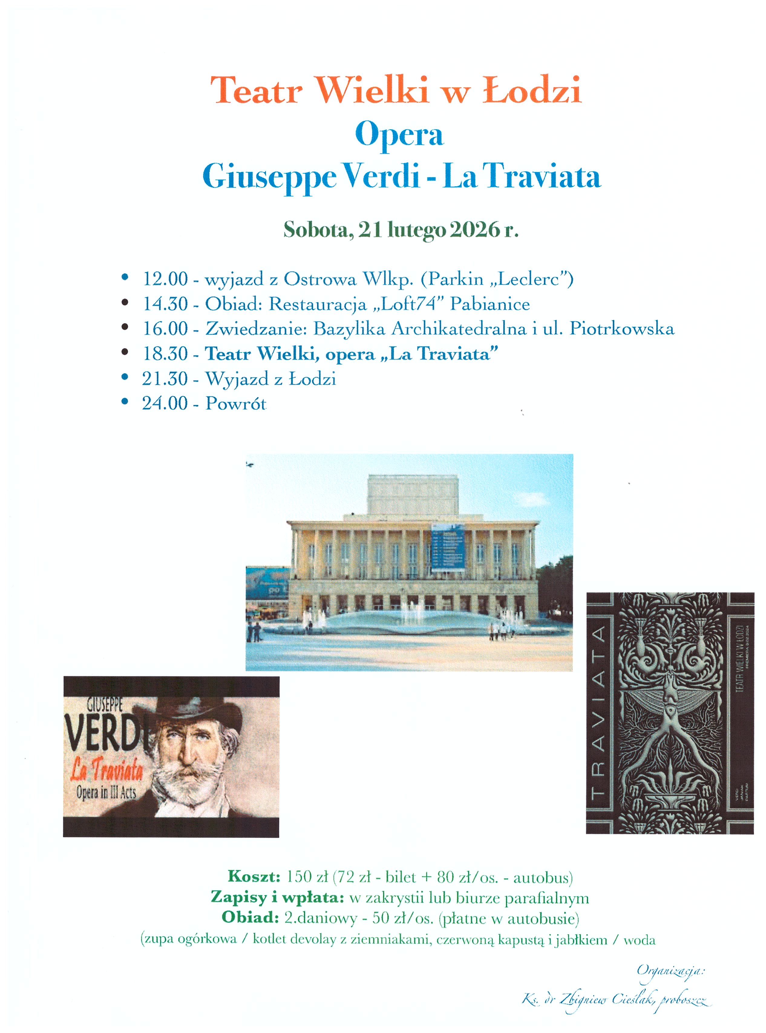 Opera "La Traviata" , Giuseppe Verdi: Teatr Wielki w Łodzi - 21 II 2026