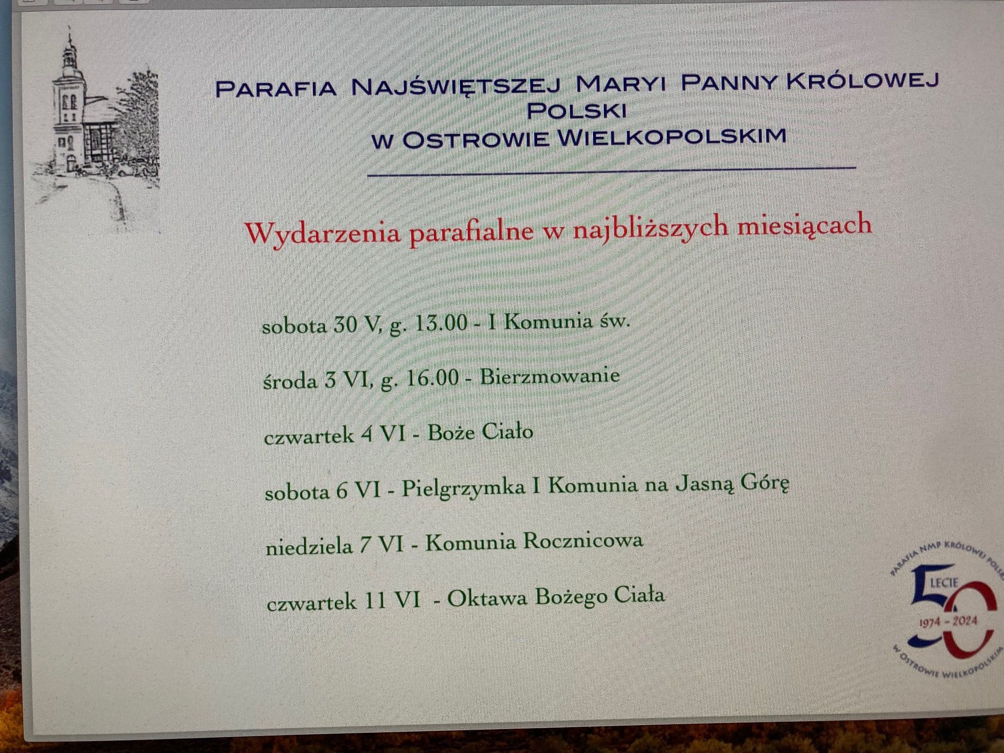 Święta w maju i czerwcu 2026